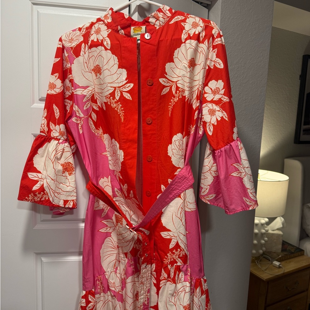 FARM Rio Garden Floral Belted Dress